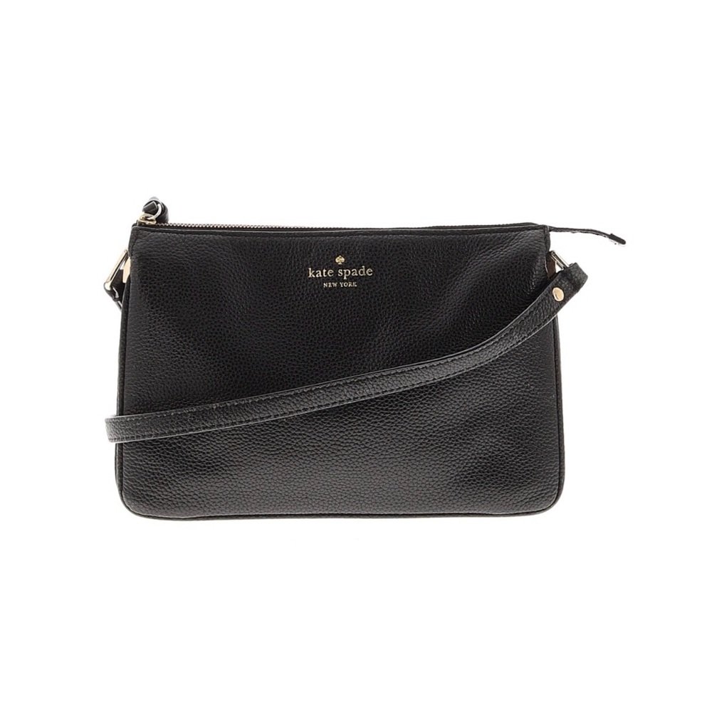 NWT Kate Spade Black Pebbled Leather Madelyne Crossbody Bag